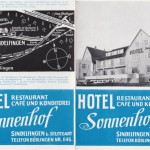 Alter Prospekt Hotel Sonnenhof in Sindelfingen